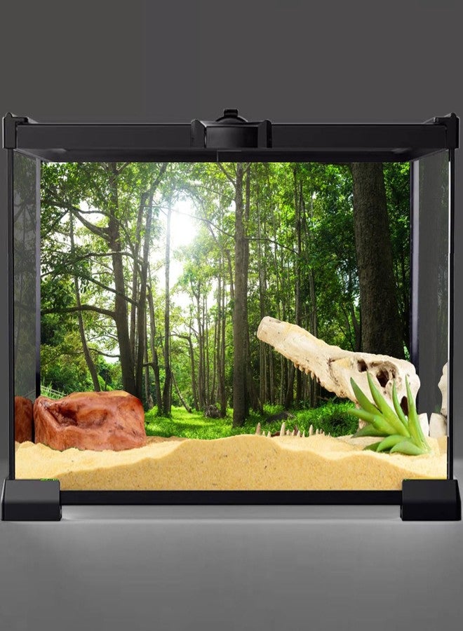 AWERT 30x12 inches Forest Terrarium Background Tropical Aquarium Background Green Tree Reptile Habitat Background Durable Polyester Background - Image 2